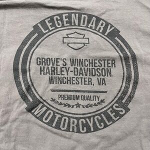 Harley-Davidson Shirt Mens 3XL Gray Grove's Winchester VA Pocket Biker Tee